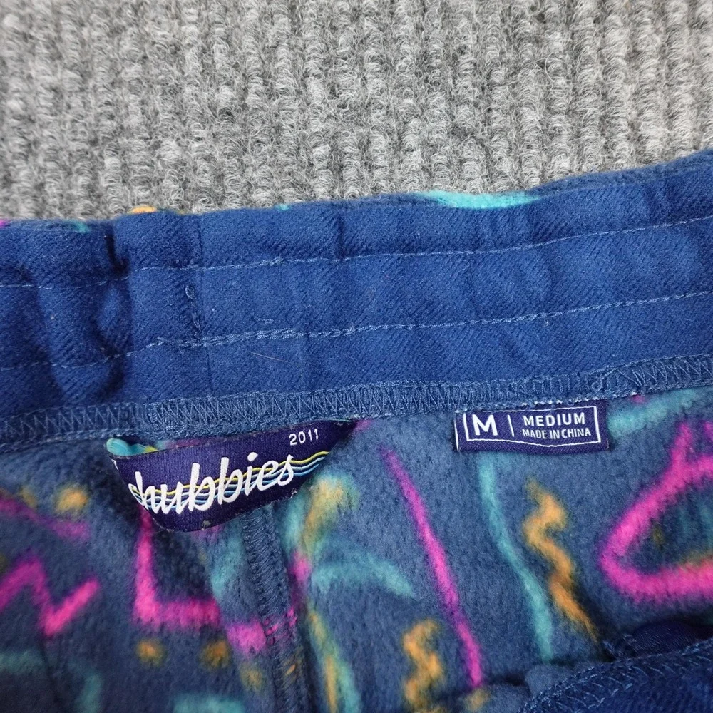 Chubbies Fleece Shorts Womens Medium Blue Tropical Geometric Print